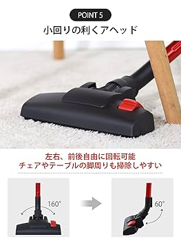 【2WAY】コードレス掃除機 17000Pa 超軽量 サイクロン式622 Amazon | 掃除機 コード式 17000Pa サイクロン 超強力吸引 5M